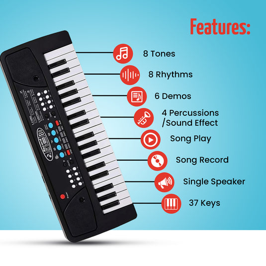 Electronic Kids Piano Keyboard with Mic - FunFiesta
